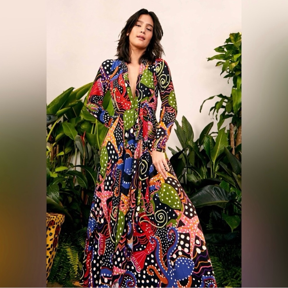 Farm Rio Under The Sea Maxi Dress